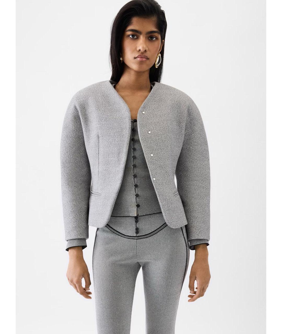 JACQUEMUS Серая хлопковая куртка, фото 3