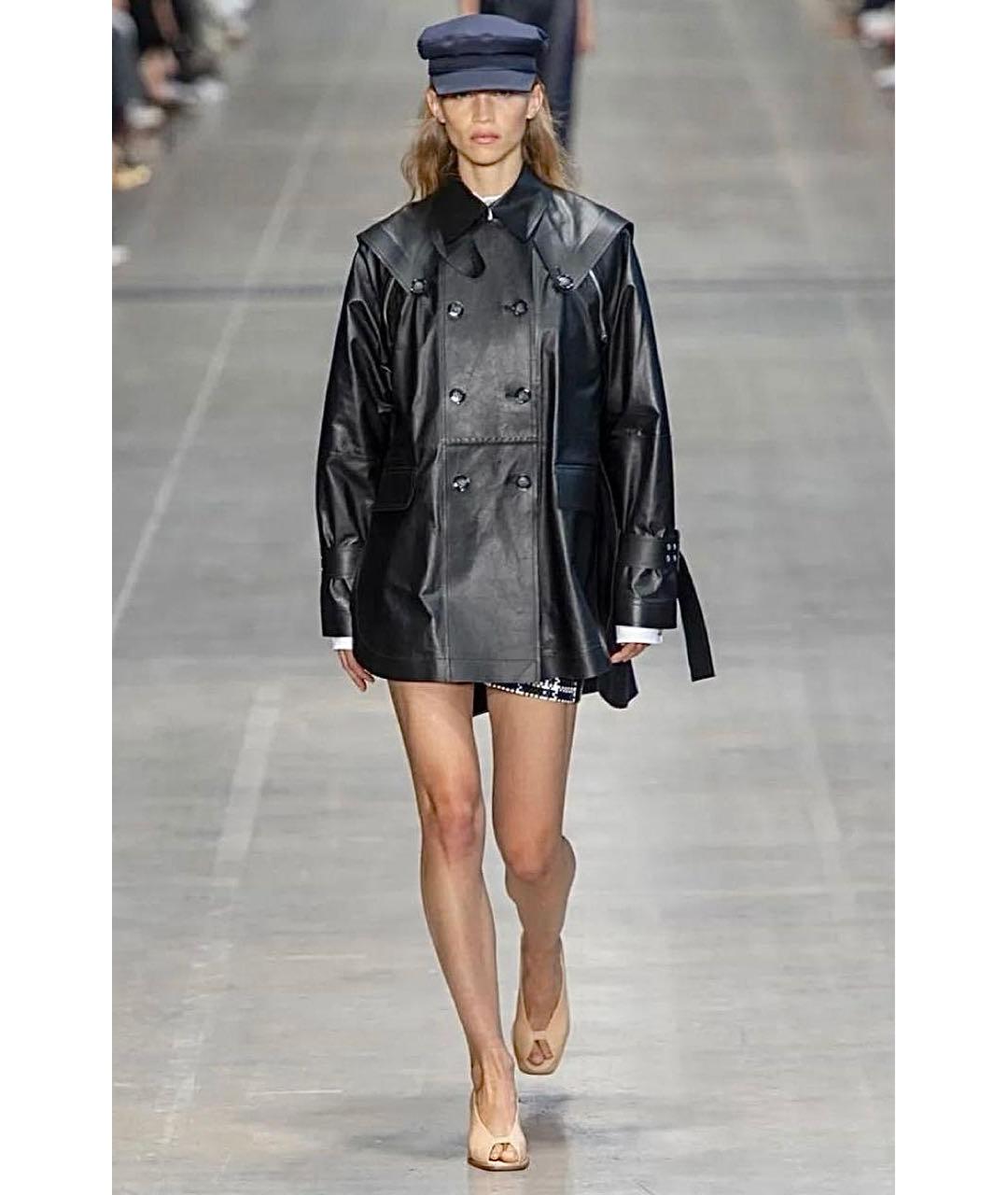 SPORTMAX Черная кожаная куртка, фото 7