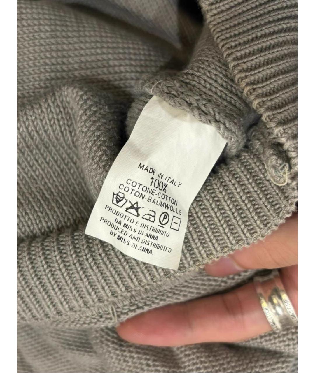 MAISON MARGIELA Серый хлопковый джемпер / свитер, фото 5