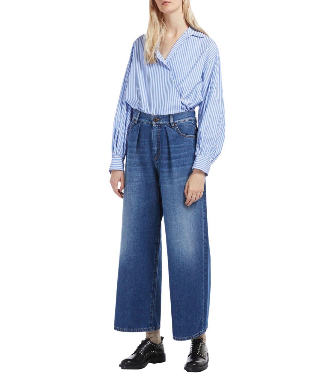 WEEKEND MAX MARA Синие прямые джинсы, фото 8