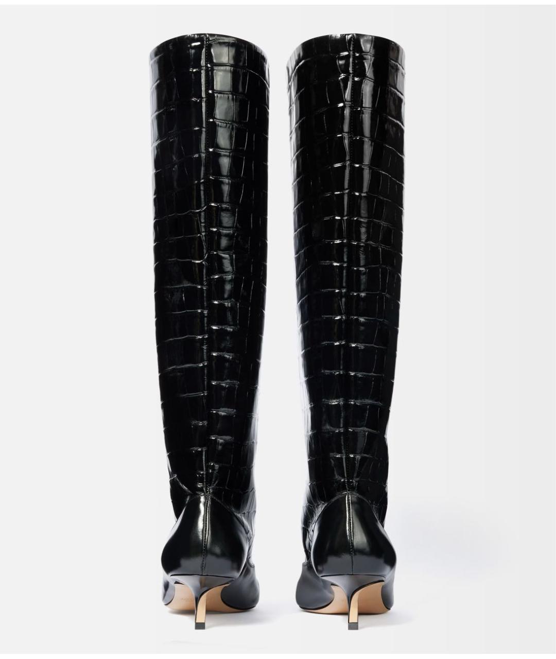 JACQUEMUS Черные кожаные сапоги, фото 4