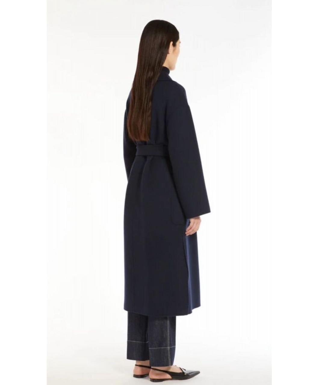 'S MAX MARA Синее шерстяное пальто, фото 2