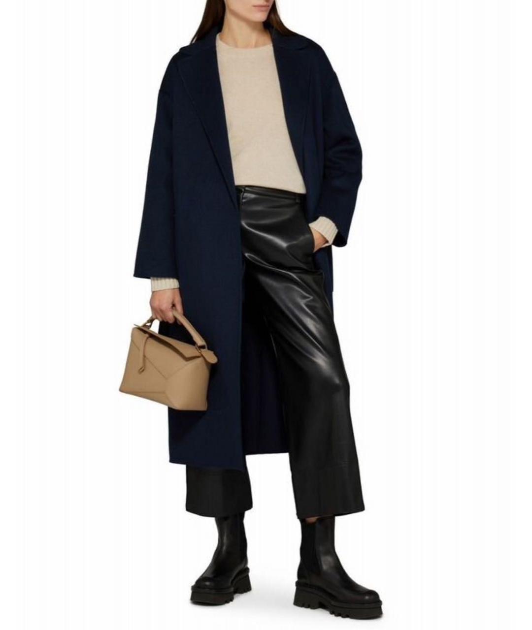 'S MAX MARA Синее шерстяное пальто, фото 8