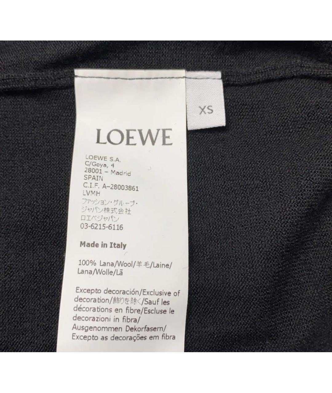 LOEWE Черный шерстяной кардиган, фото 5