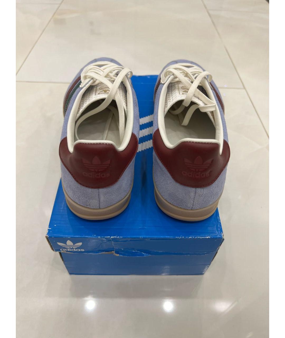 ADIDAS Голубые замшевые низкие кроссовки / кеды, фото 3
