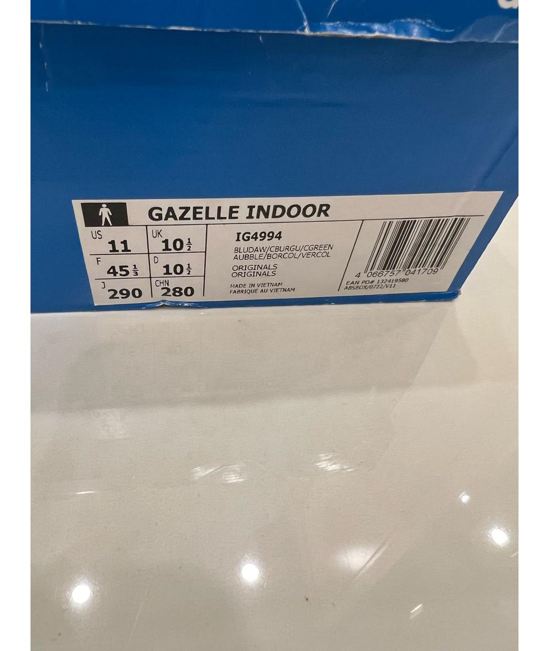 ADIDAS Голубые замшевые низкие кроссовки / кеды, фото 6