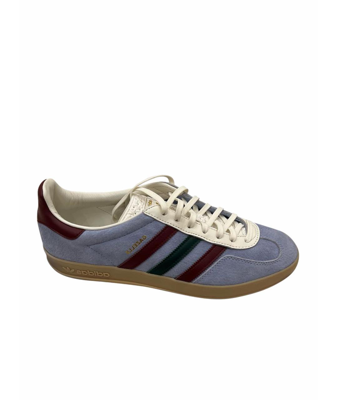 ADIDAS Голубые замшевые низкие кроссовки / кеды, фото 1