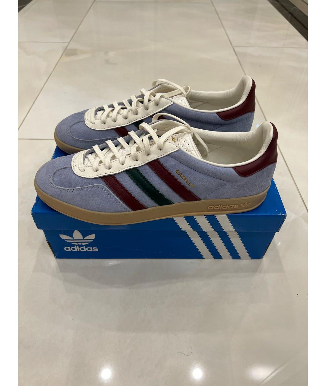 ADIDAS Голубые замшевые низкие кроссовки / кеды, фото 8