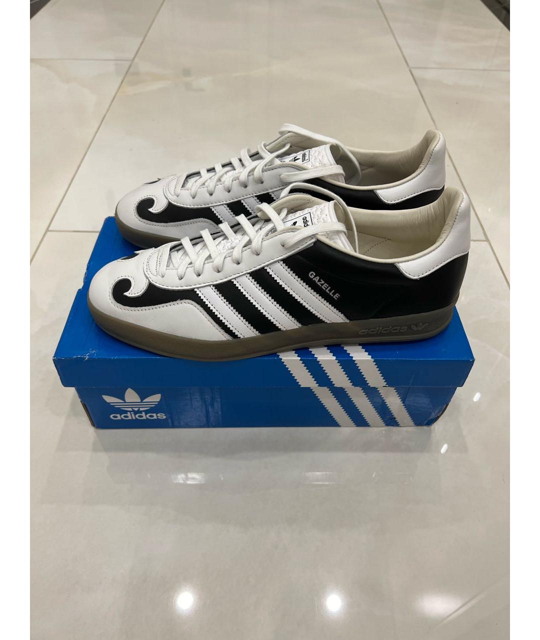 ADIDAS Черные кожаные низкие кроссовки / кеды, фото 6