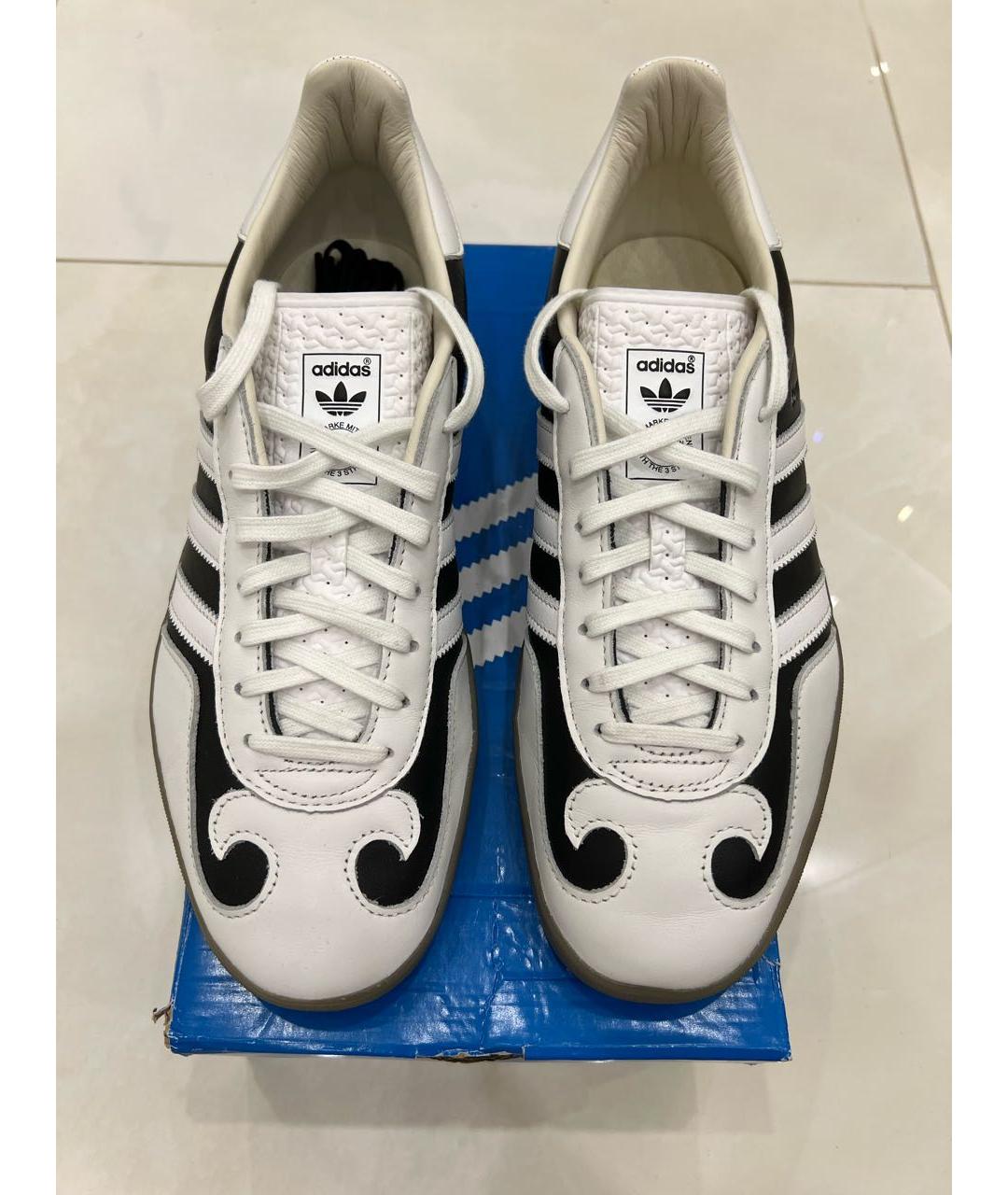 ADIDAS Черные кожаные низкие кроссовки / кеды, фото 3