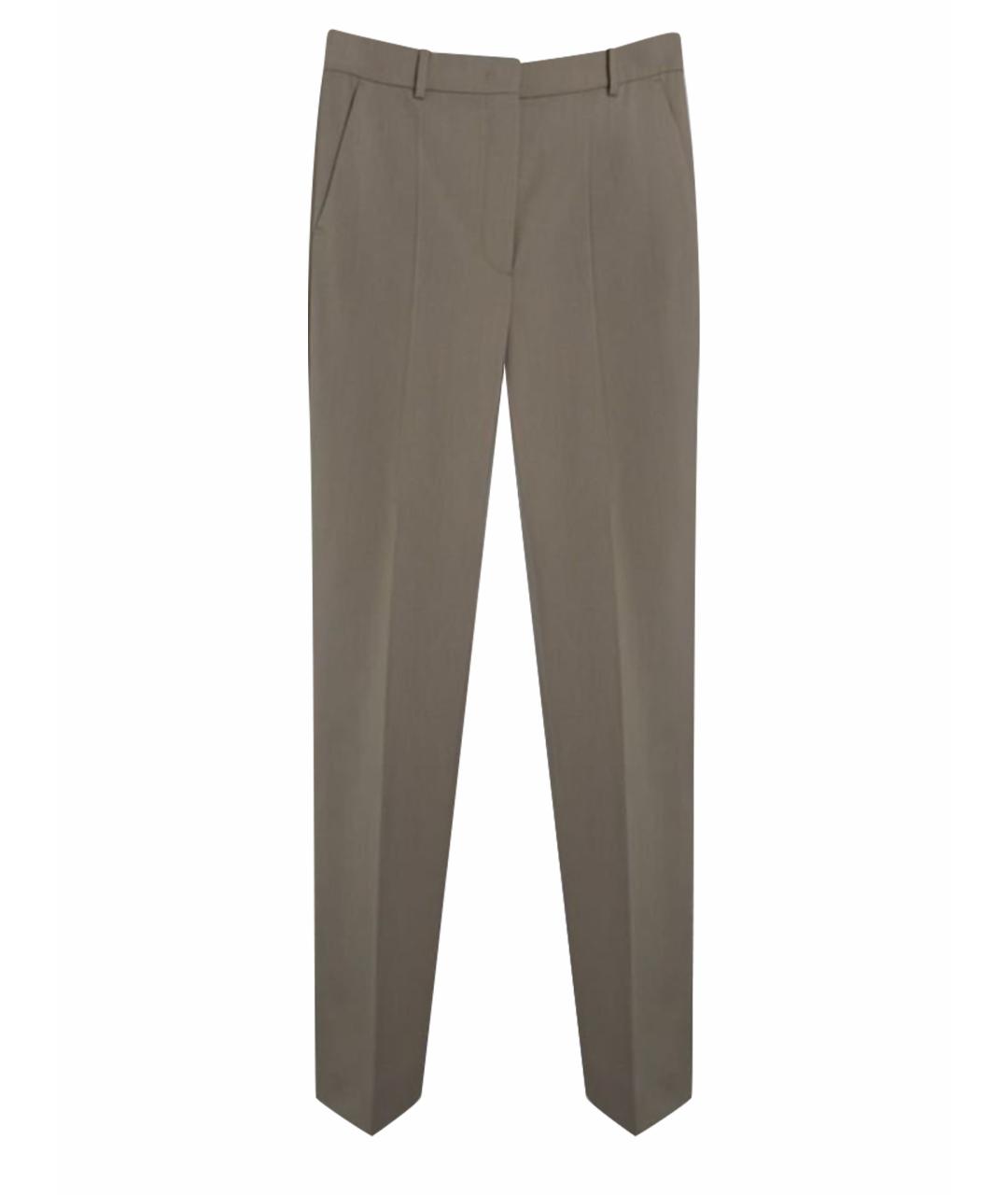SPORTMAX Бежевые шерстяные брюки узкие, фото 1