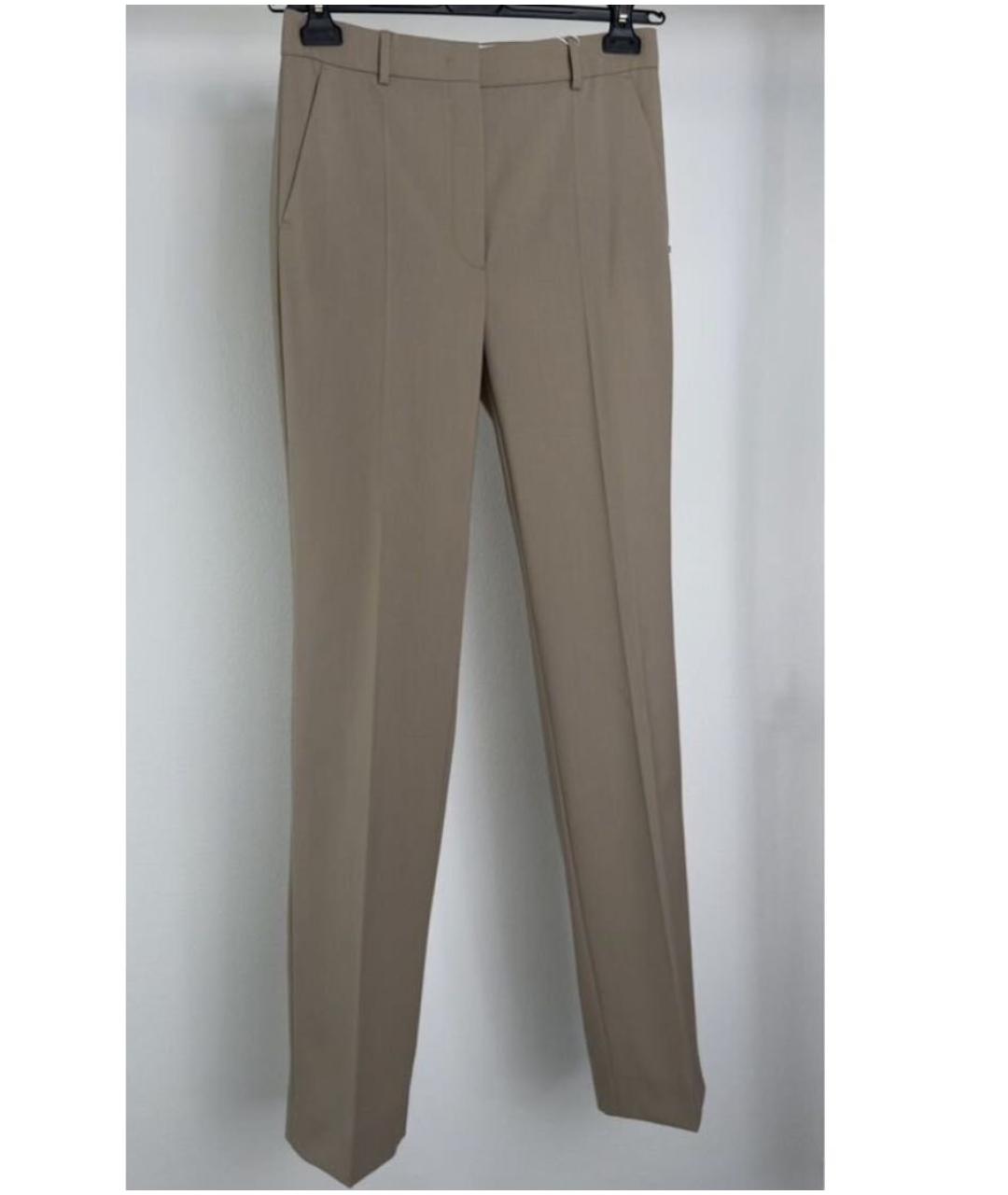 SPORTMAX Бежевые шерстяные брюки узкие, фото 6