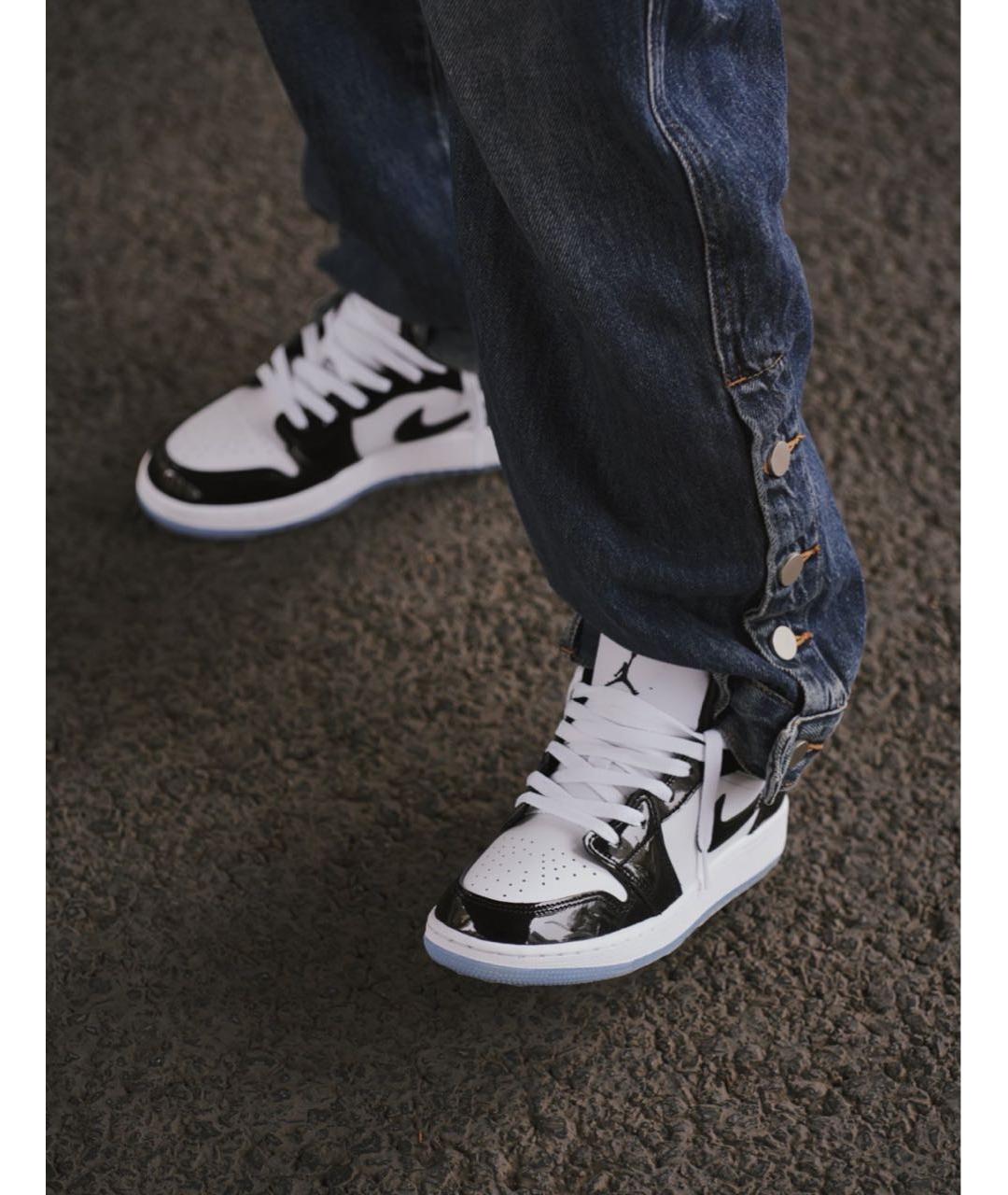 JORDAN Черные кроссовки из лакированной кожи, фото 6