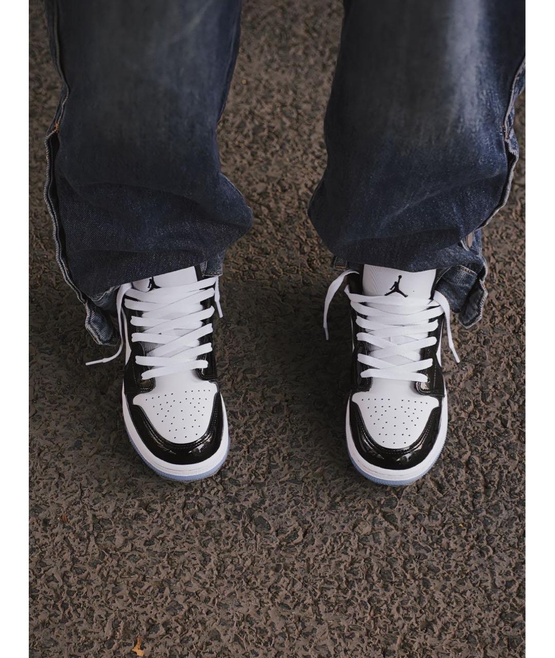 JORDAN Черные кроссовки из лакированной кожи, фото 7