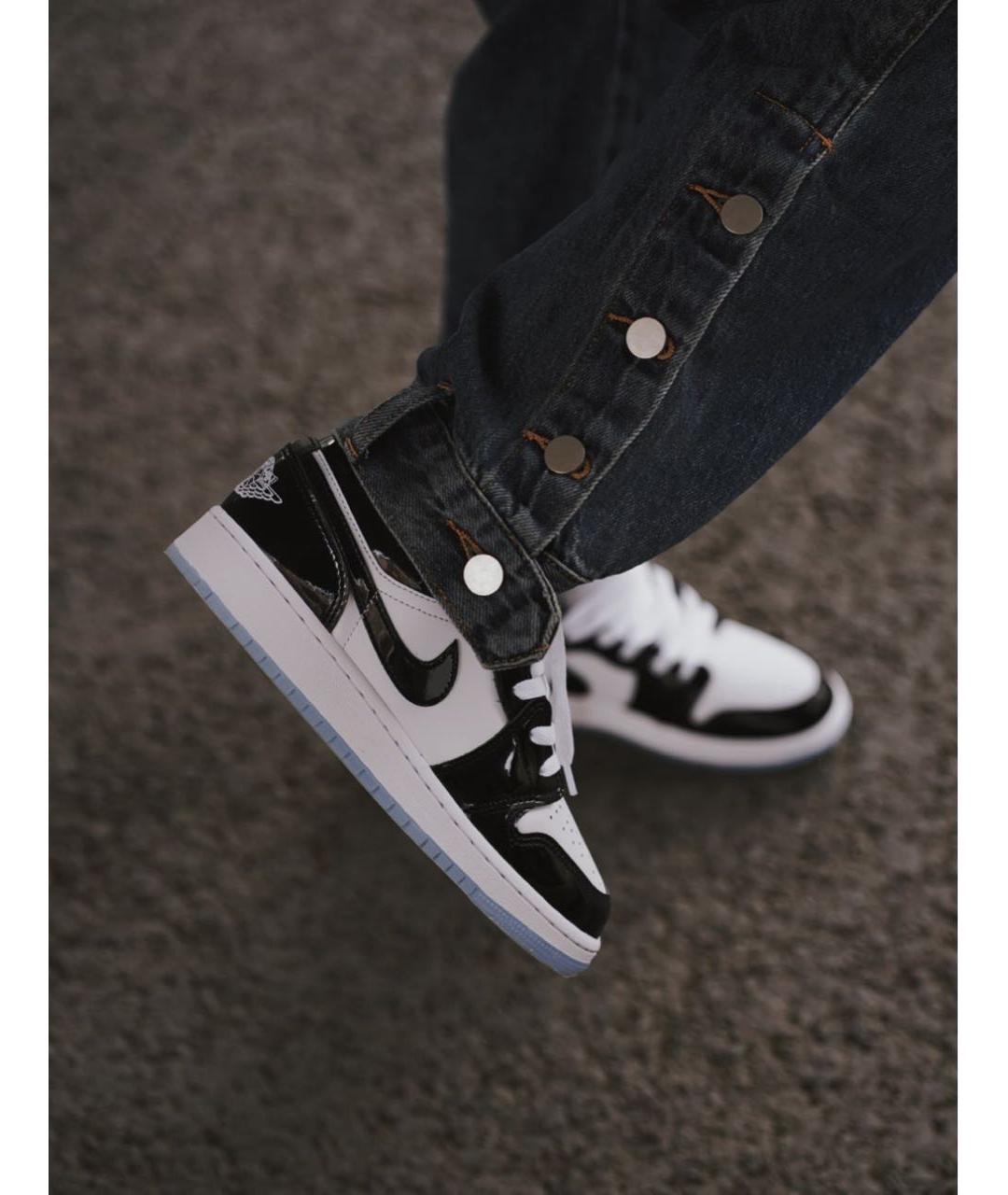 JORDAN Черные кроссовки из лакированной кожи, фото 5