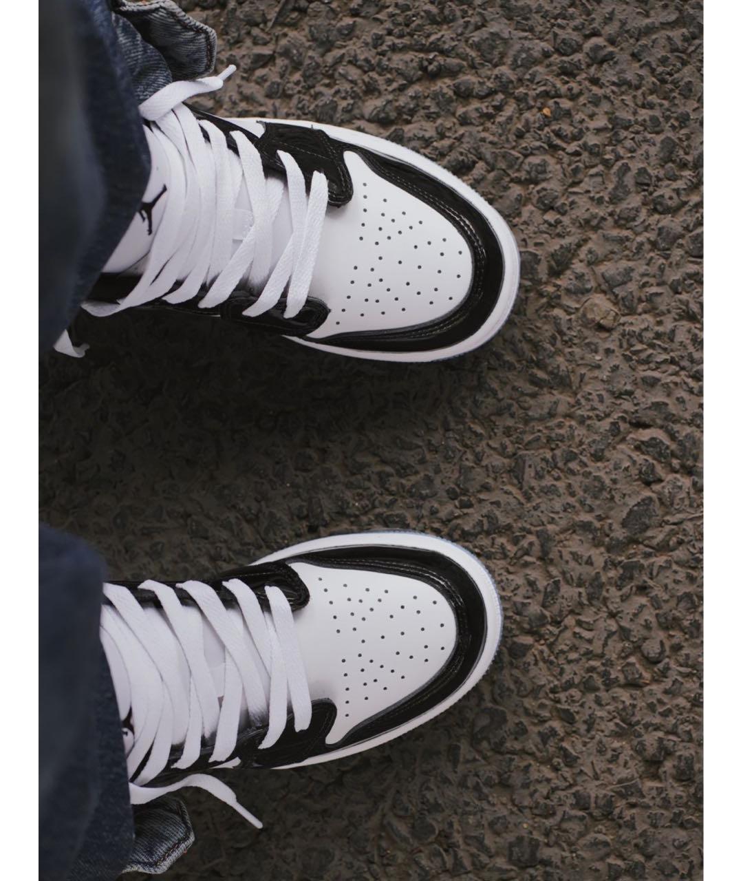 JORDAN Черные кроссовки из лакированной кожи, фото 8