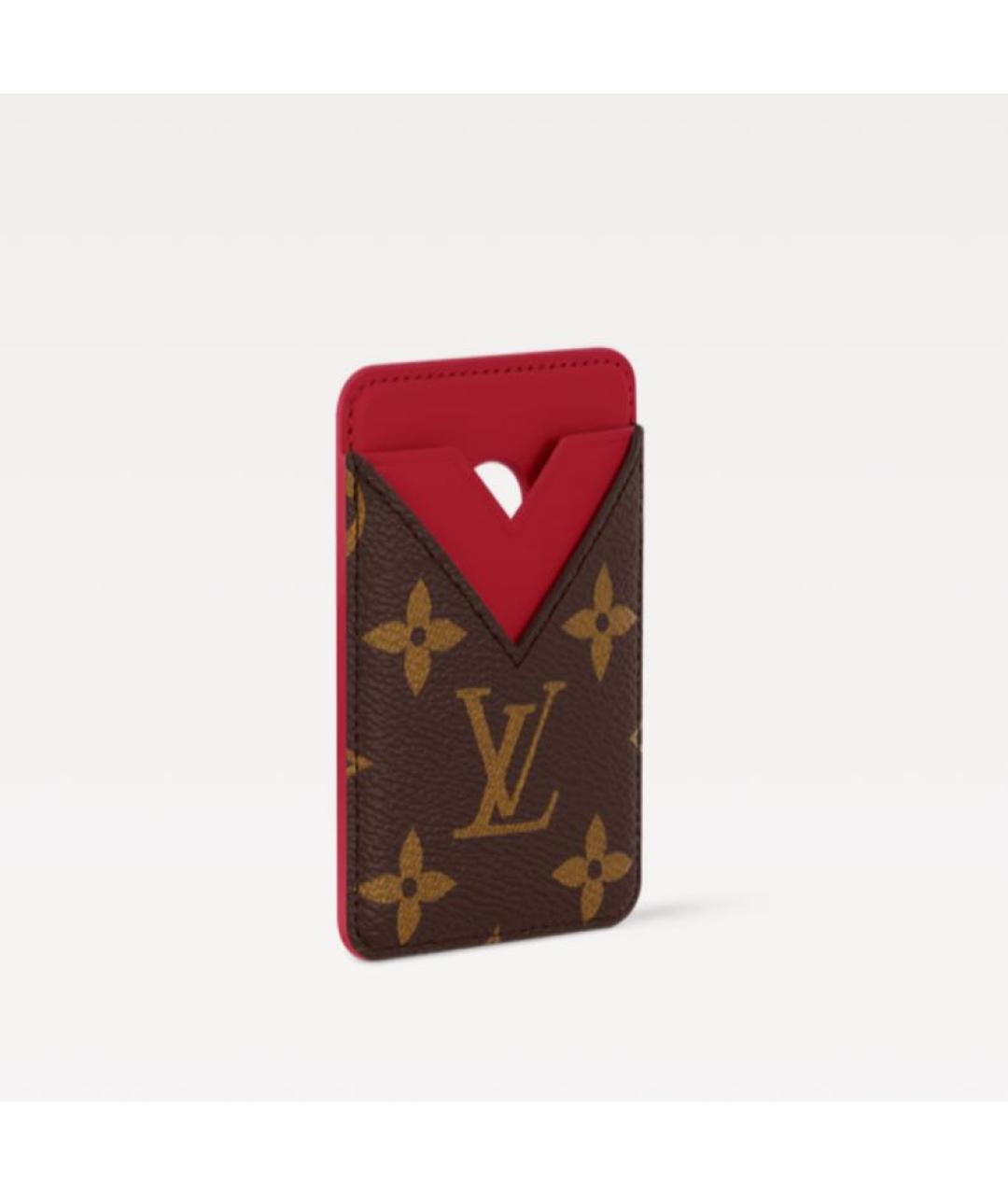LOUIS VUITTON Красный кожаный кардхолдер, фото 2
