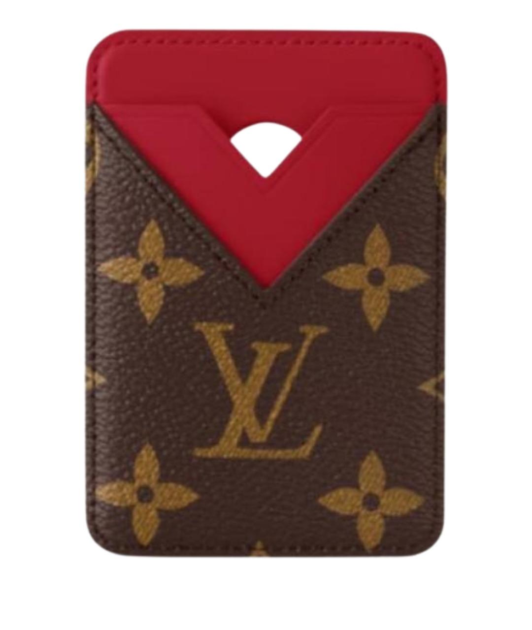LOUIS VUITTON Красный кожаный кардхолдер, фото 1