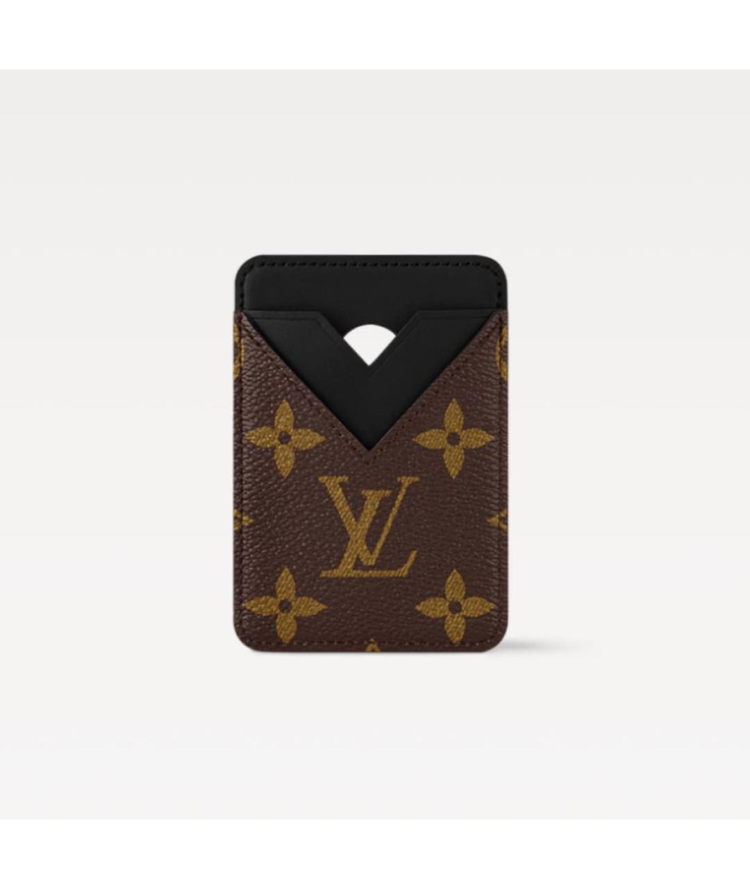 LOUIS VUITTON Коричневый кожаный кардхолдер, фото 6