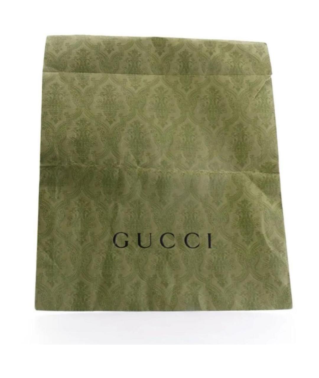 GUCCI Черный шерстяной шарф, фото 6