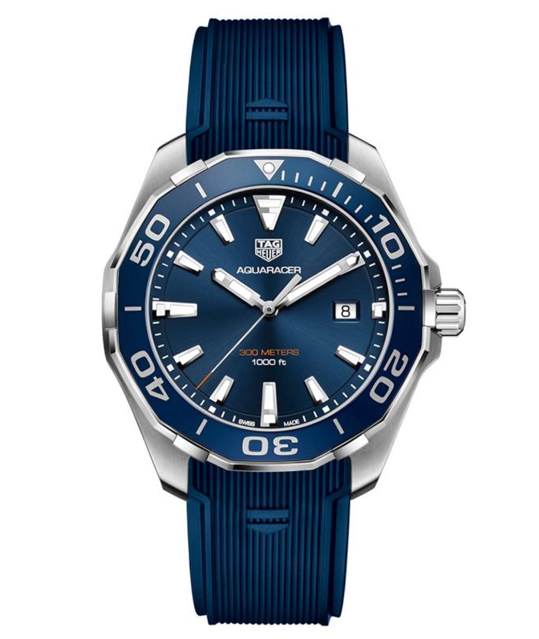 TAG HEUER Синие стальные часы, фото 1