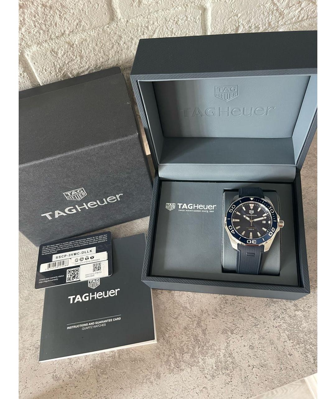 TAG HEUER Синие стальные часы, фото 5