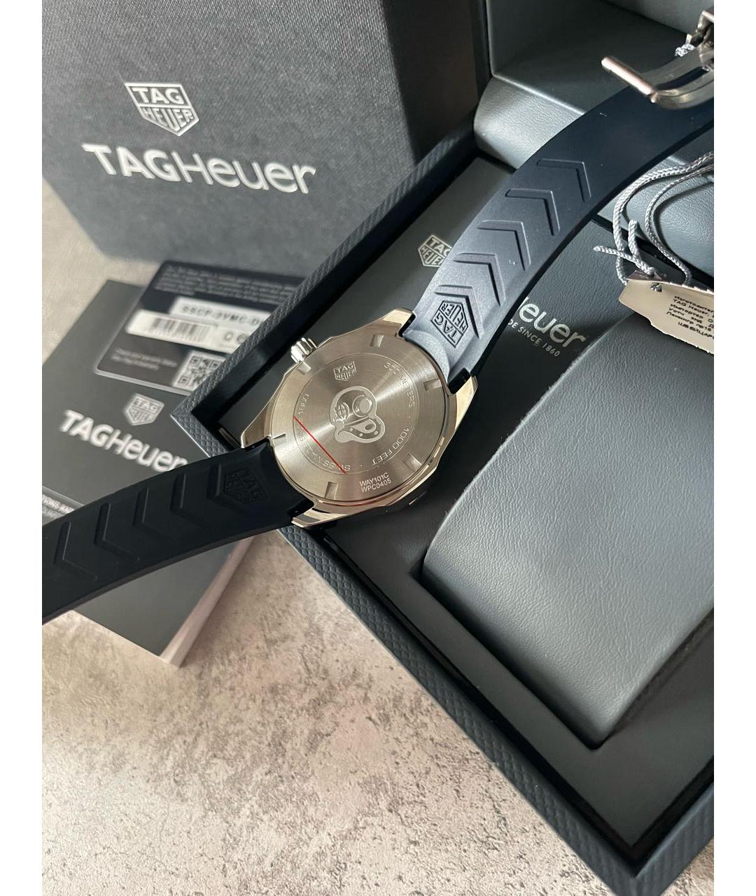 TAG HEUER Синие стальные часы, фото 2
