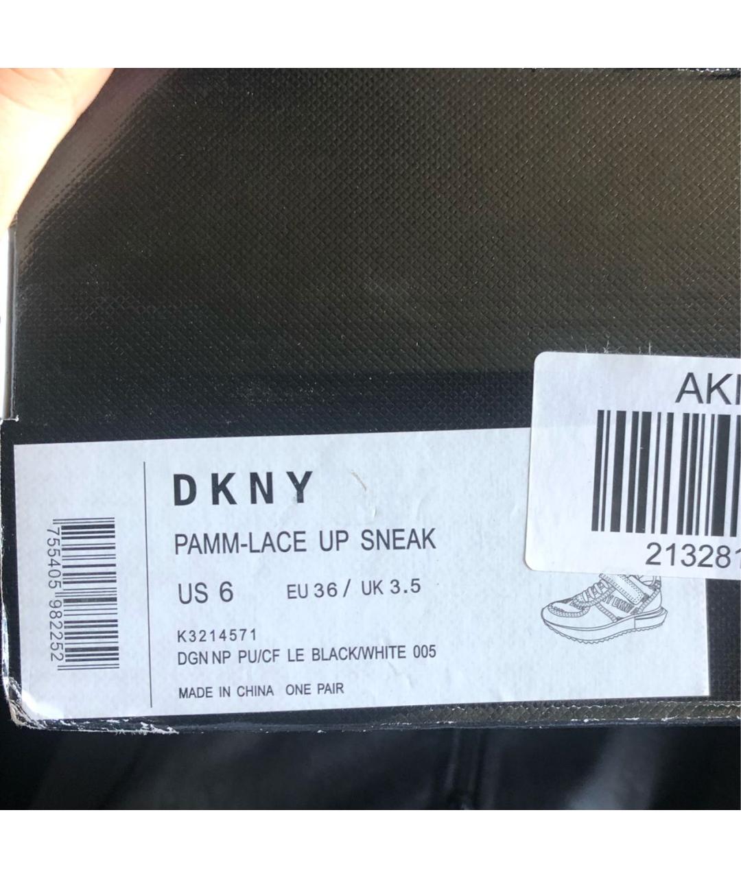 DKNY Черные кожаные кроссовки, фото 7