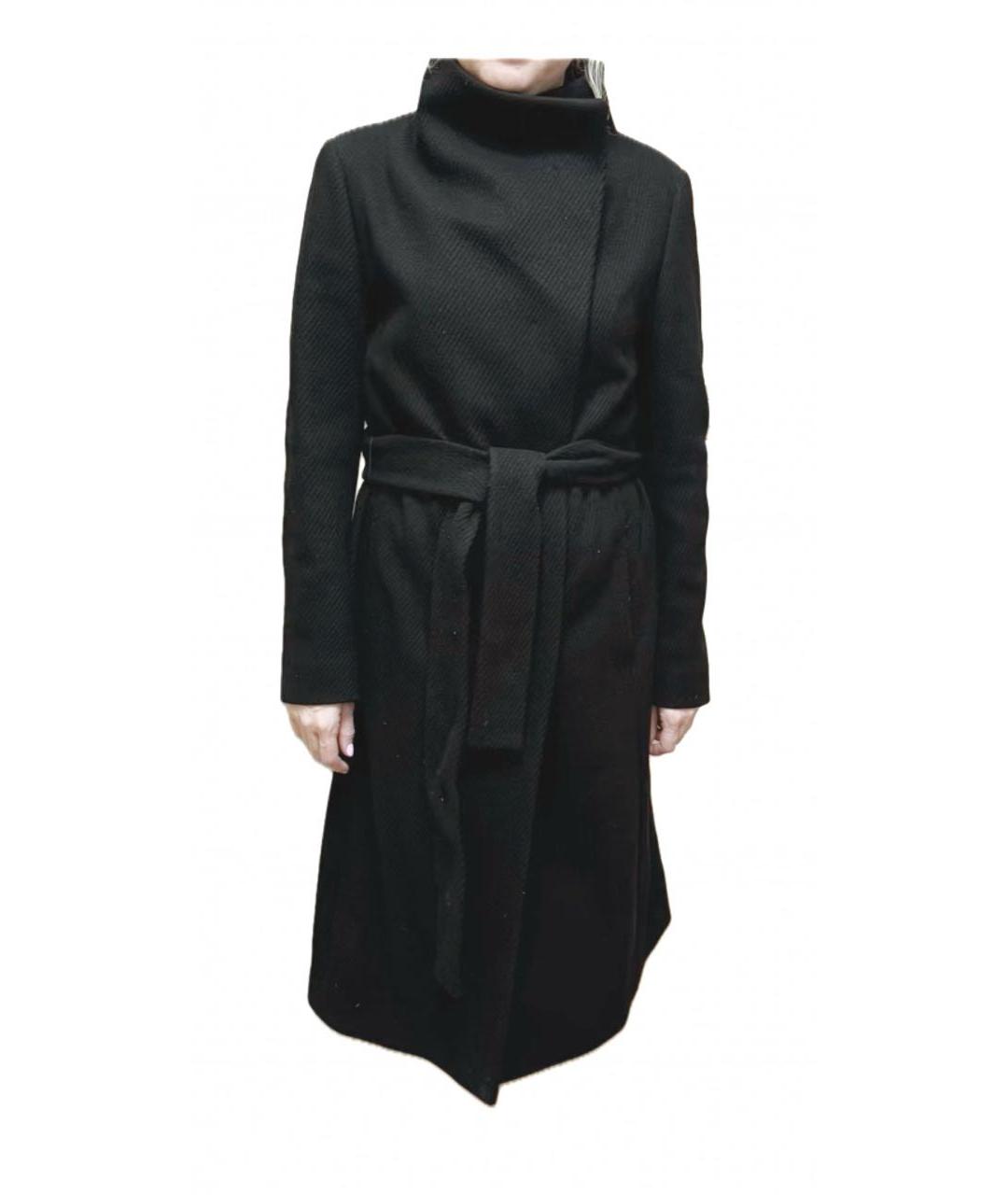 HUGO BOSS Черное шерстяное пальто, фото 1