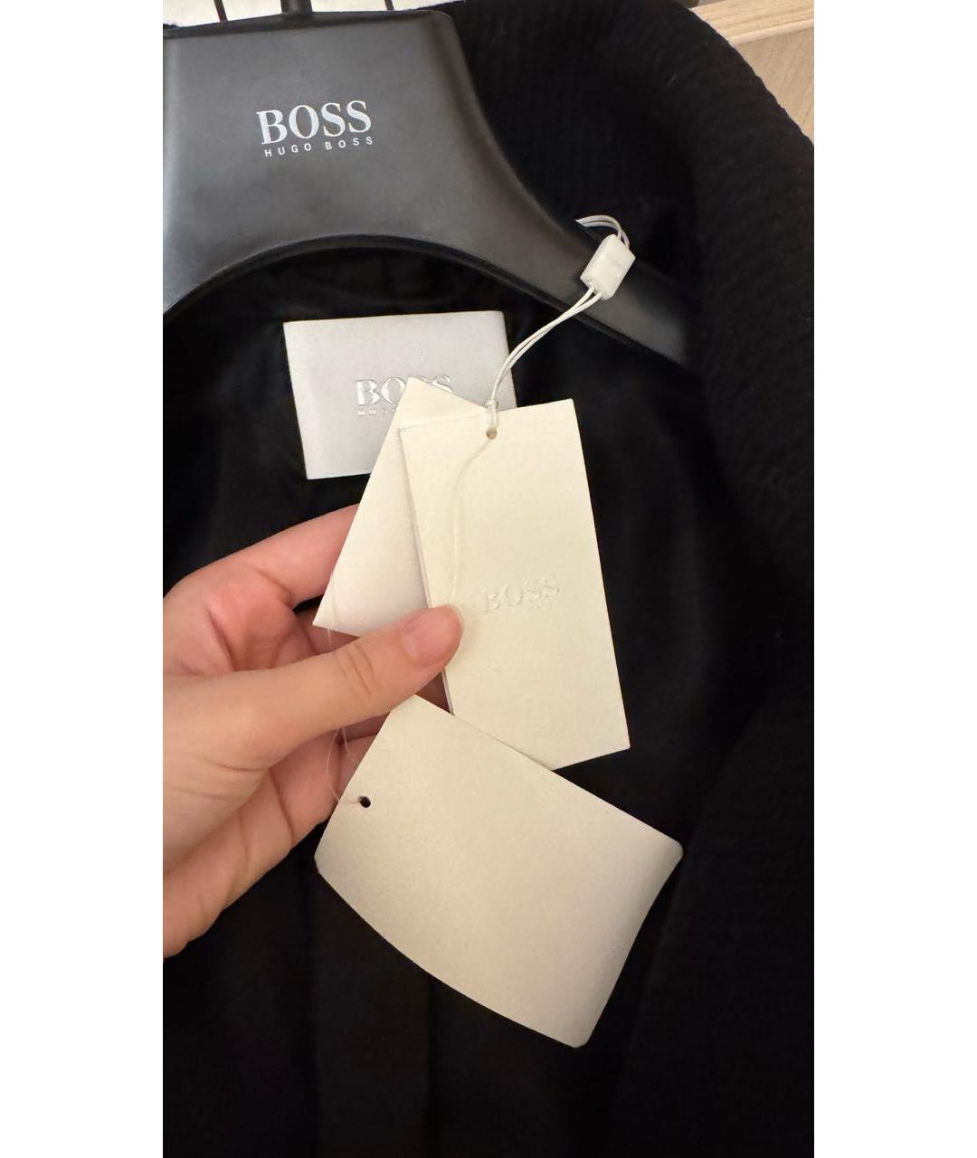HUGO BOSS Черное шерстяное пальто, фото 5