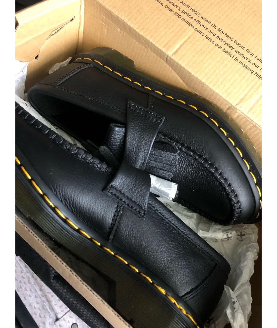 DR. MARTENS Черные кожаные лоферы, фото 5