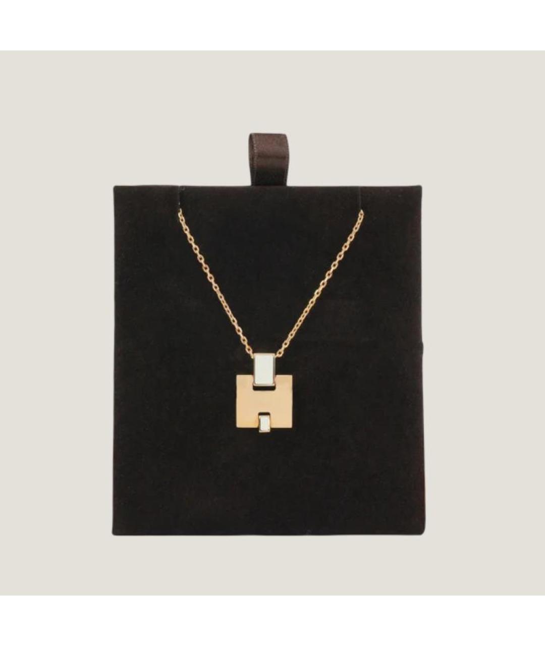 HERMES Золотая металлическая подвеска, фото 3