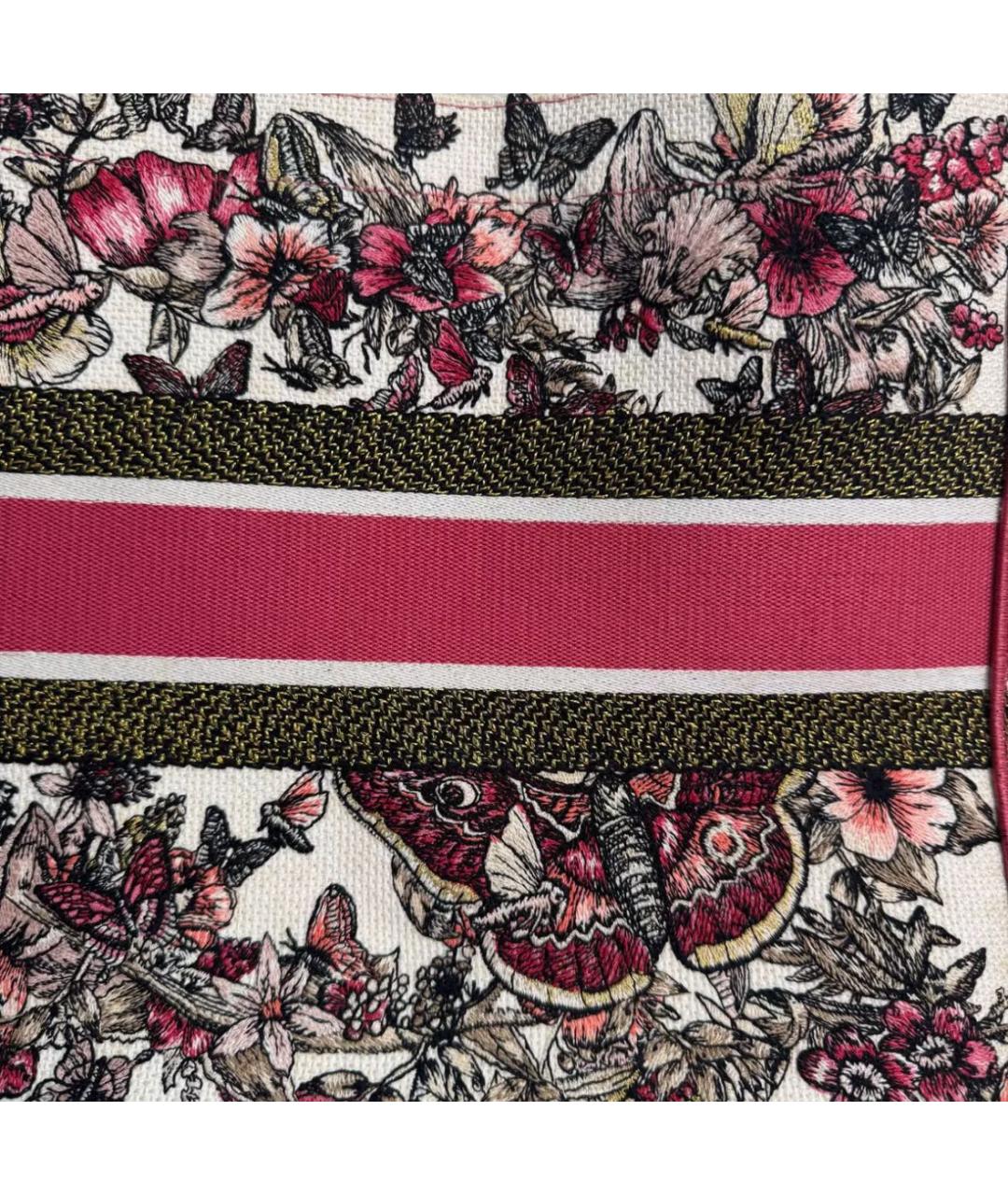 CHRISTIAN DIOR Бежевая жаккардовая сумка тоут, фото 4