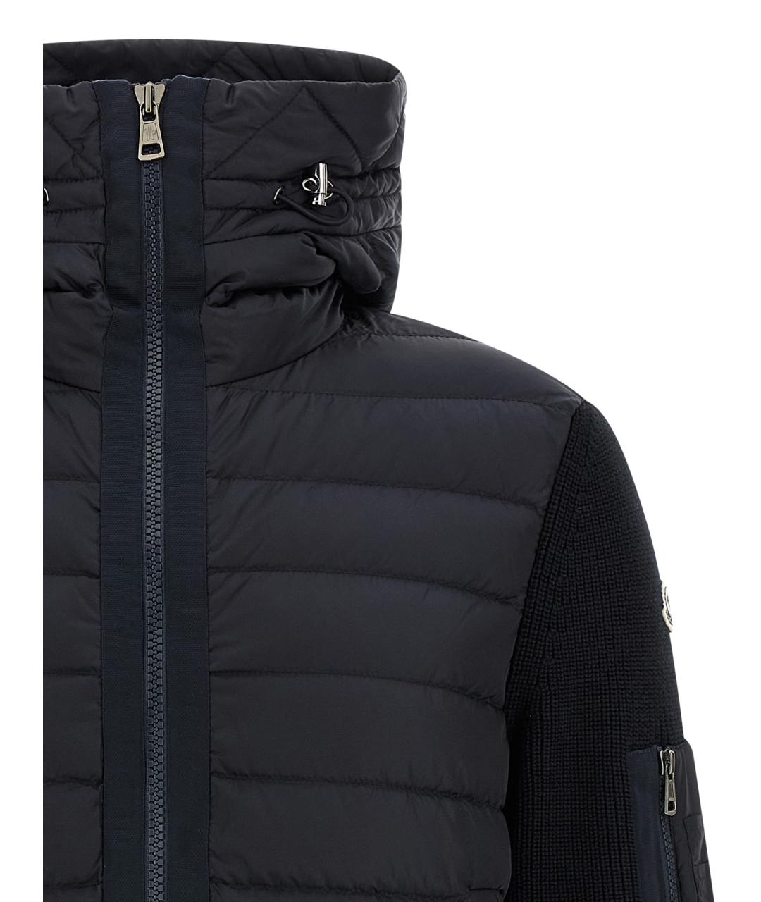 MONCLER Темно-синий полиамидовый кардиган, фото 3