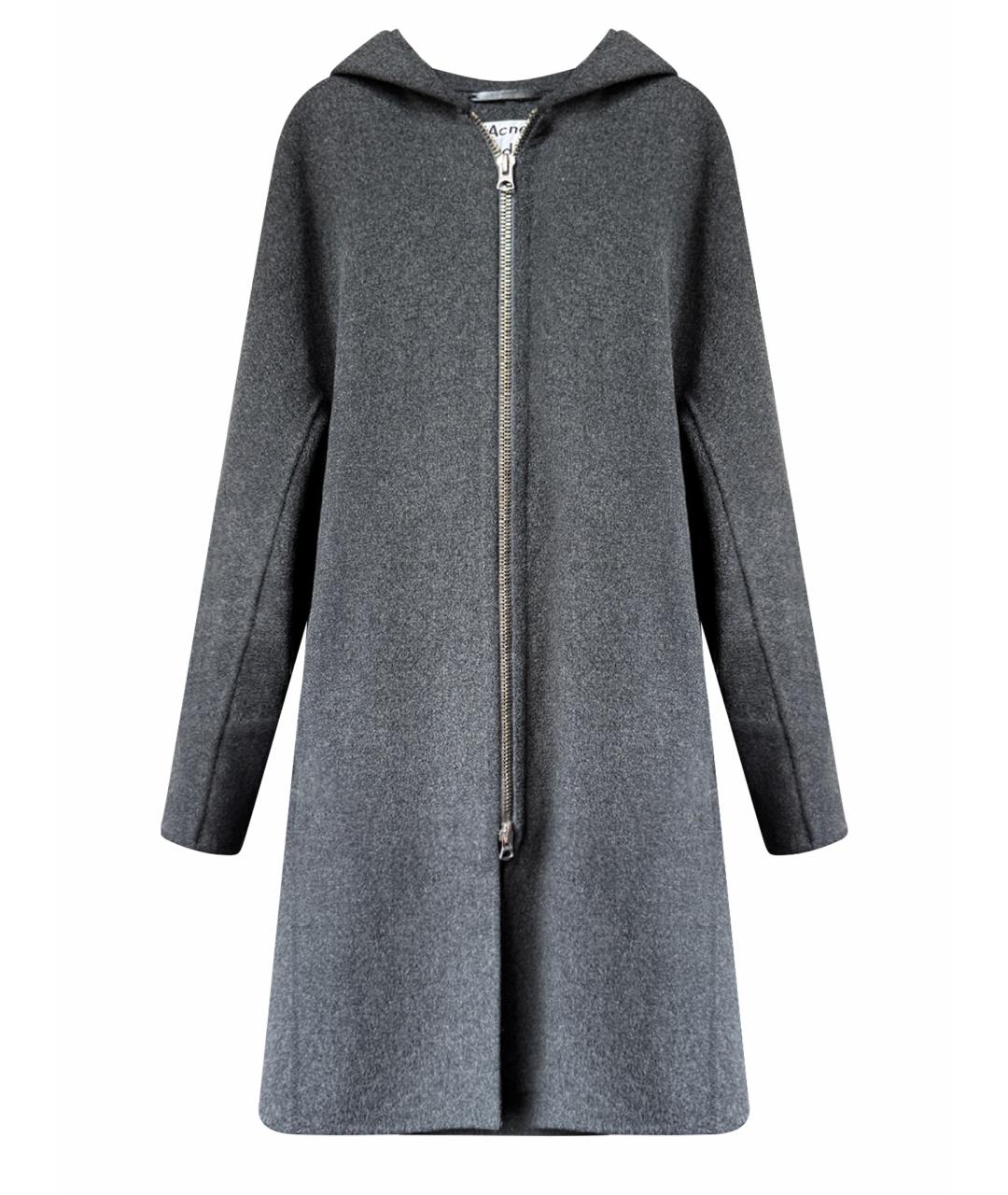 ACNE STUDIOS Серое шерстяное пальто, фото 1
