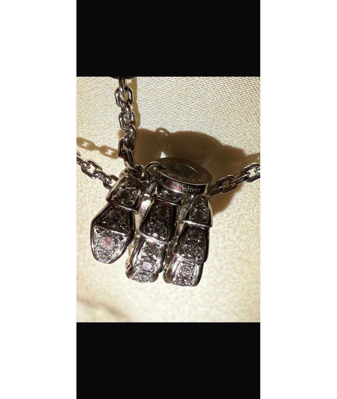 BVLGARI Белое колье из белого золота, фото 8