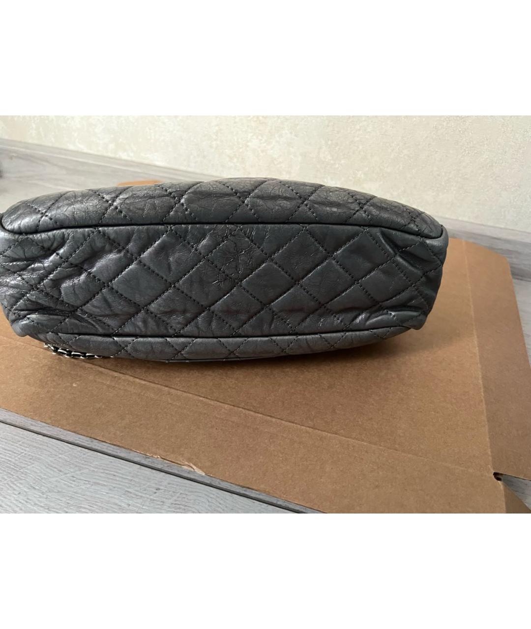 CHANEL Серебряная кожаная сумка через плечо, фото 5