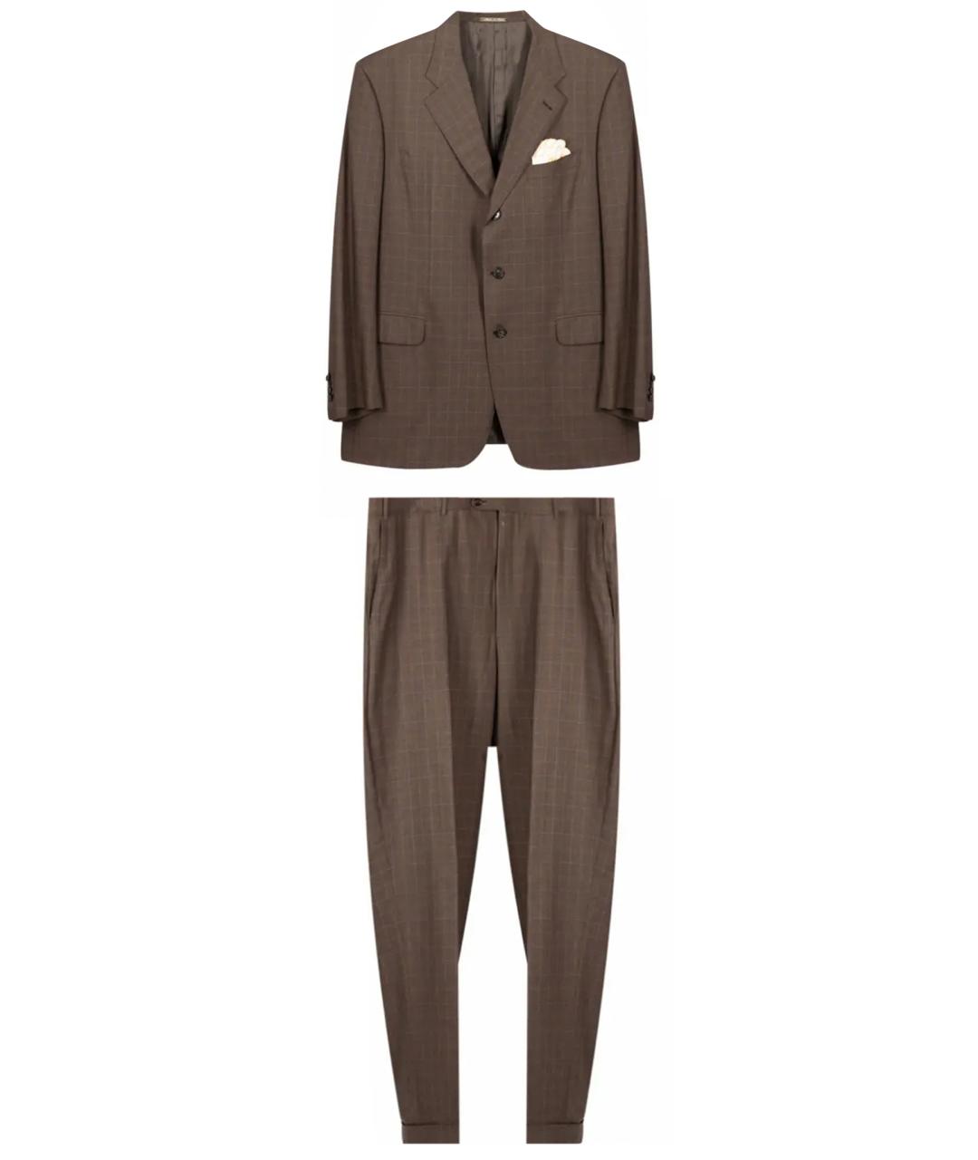 CORNELIANI Коричневый классический костюм, фото 1