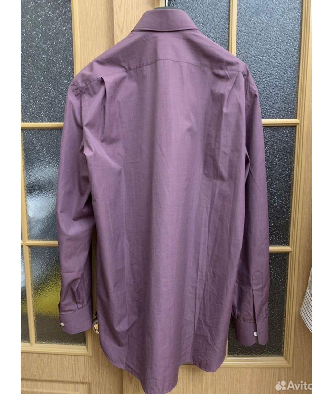 KITON Фиолетовая хлопковая классическая рубашка, фото 2