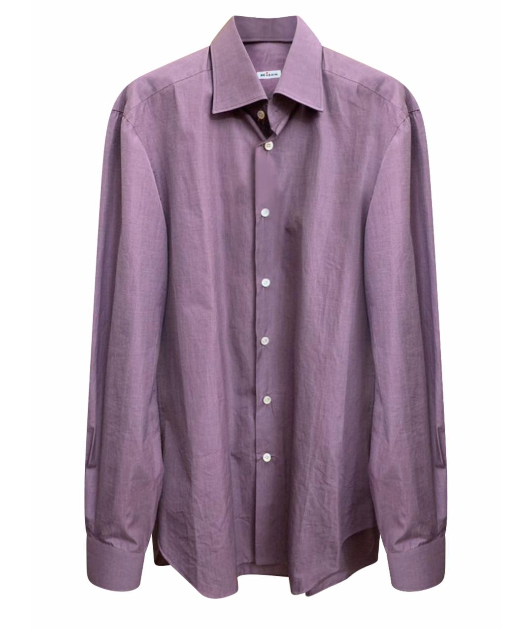 KITON Фиолетовая хлопковая классическая рубашка, фото 1