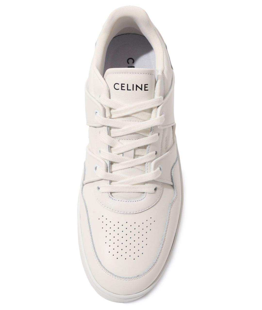 CELINE Белые кожаные кеды, фото 5