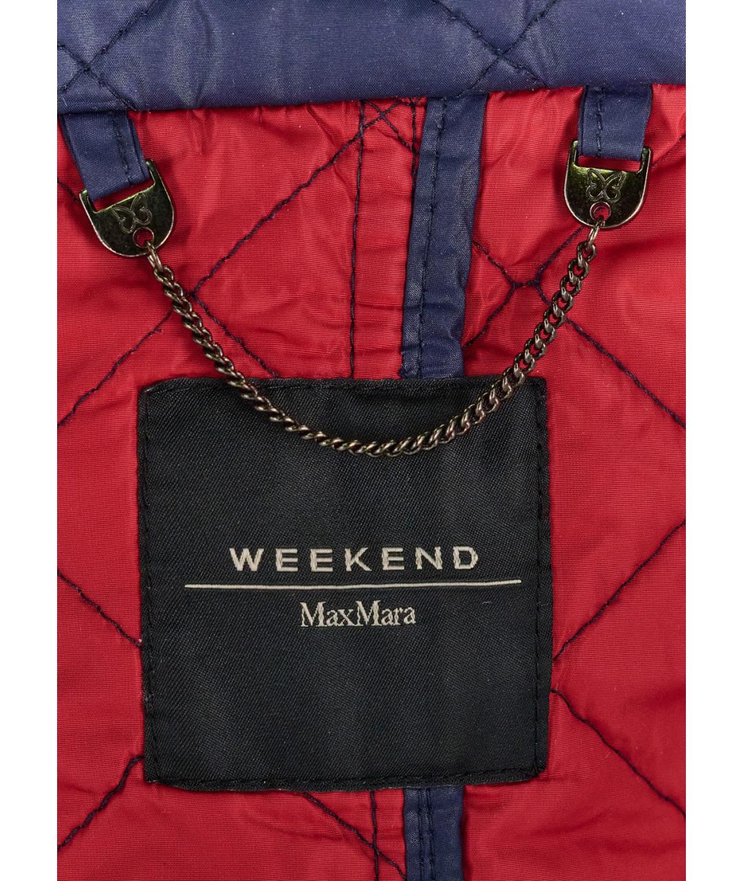 MAX MARA Синяя полиэстеровая куртка, фото 3
