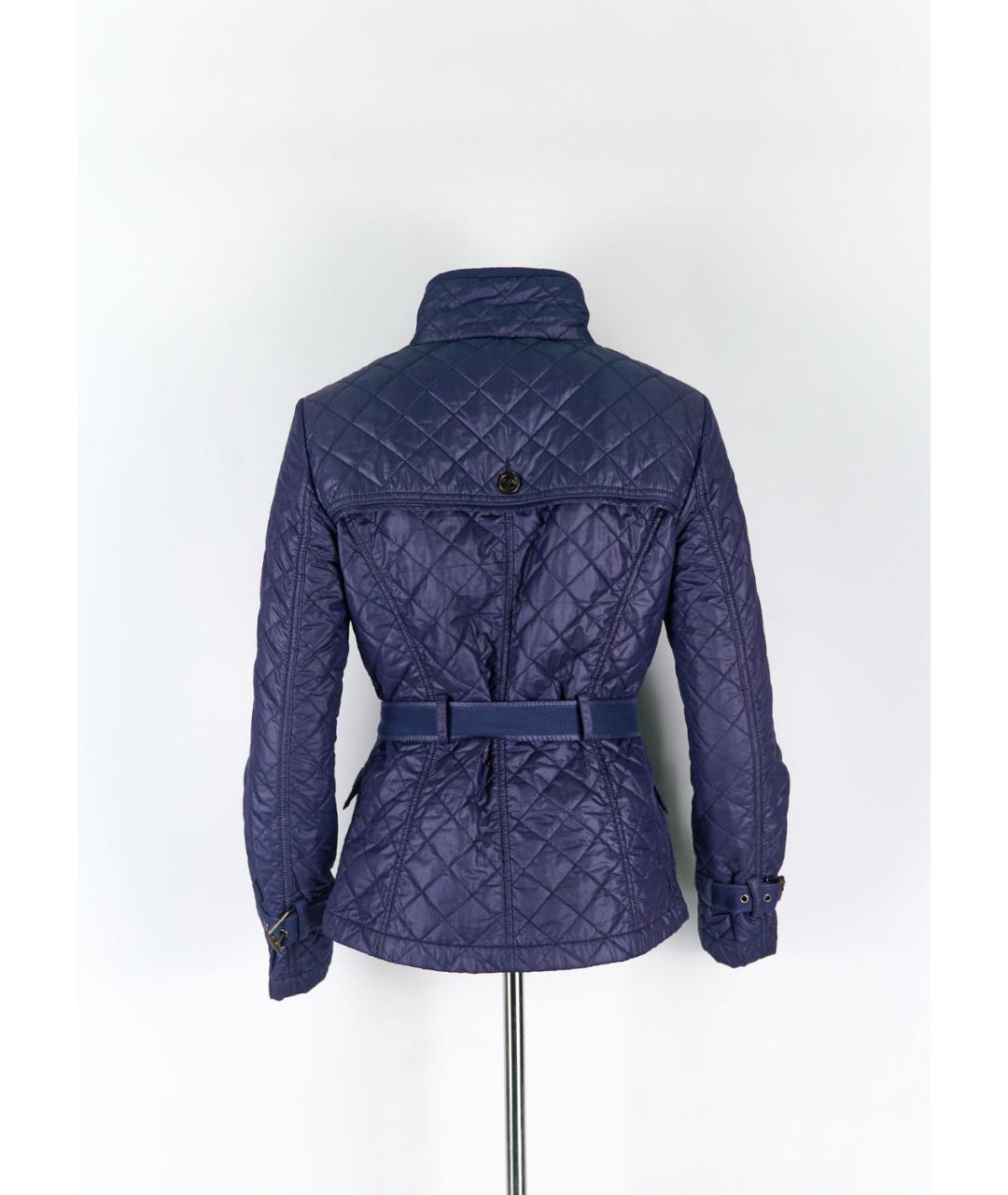 MAX MARA Синяя полиэстеровая куртка, фото 2