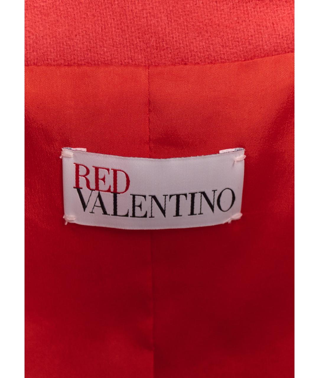 RED VALENTINO Красное шерстяное пальто, фото 3