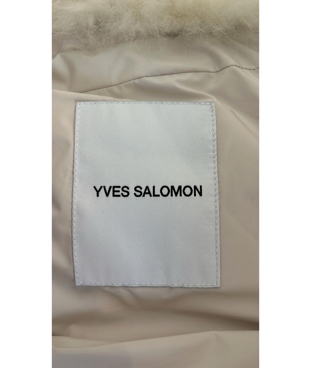YVES SALOMON Белый пуховик, фото 2