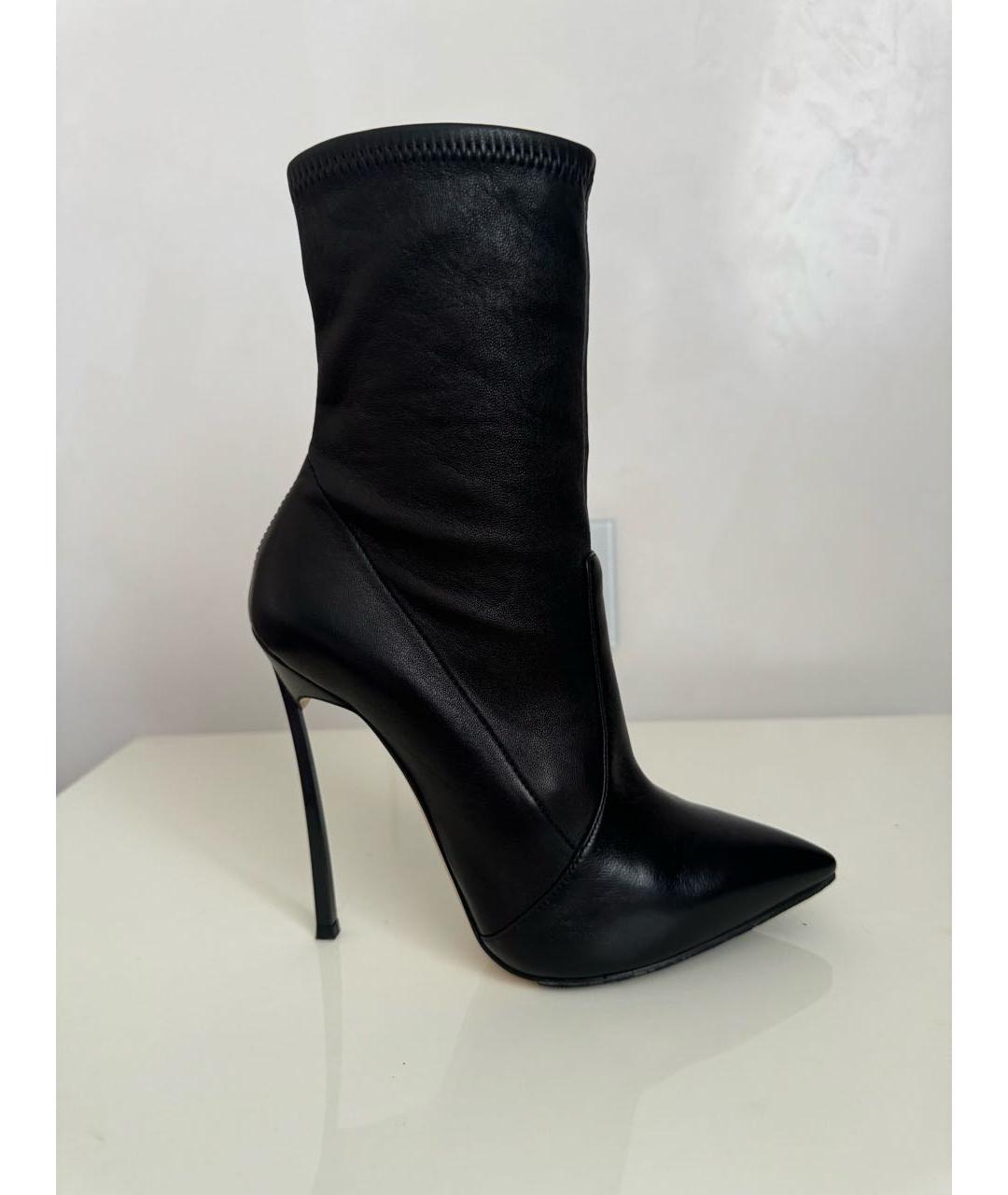 CASADEI Черные кожаные ботильоны, фото 9