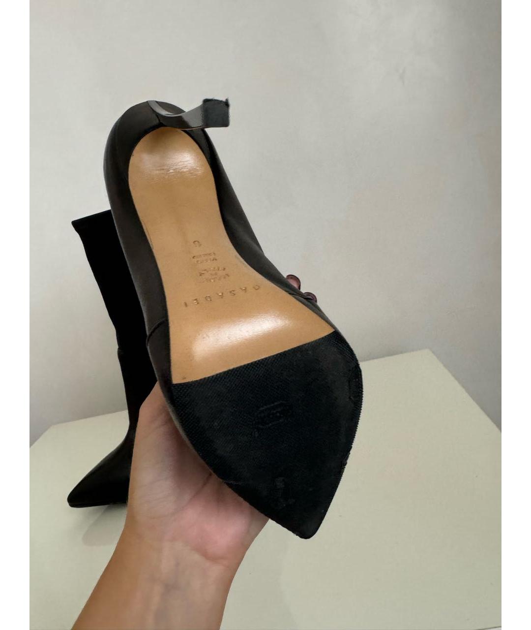 CASADEI Черные кожаные ботильоны, фото 5