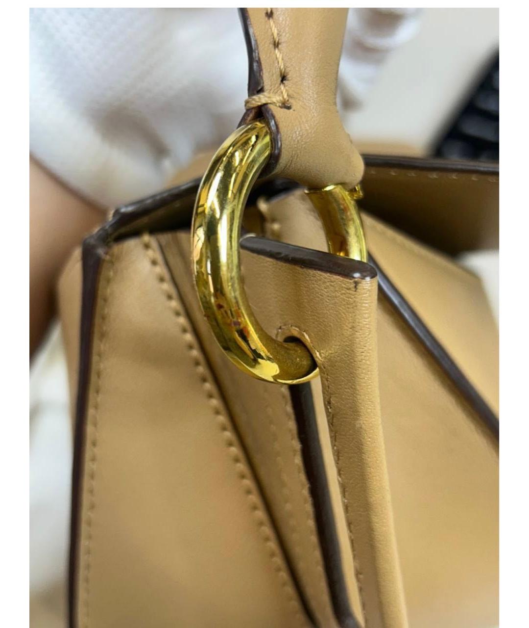 YUZEFI Бежевая кожаная сумка через плечо, фото 7