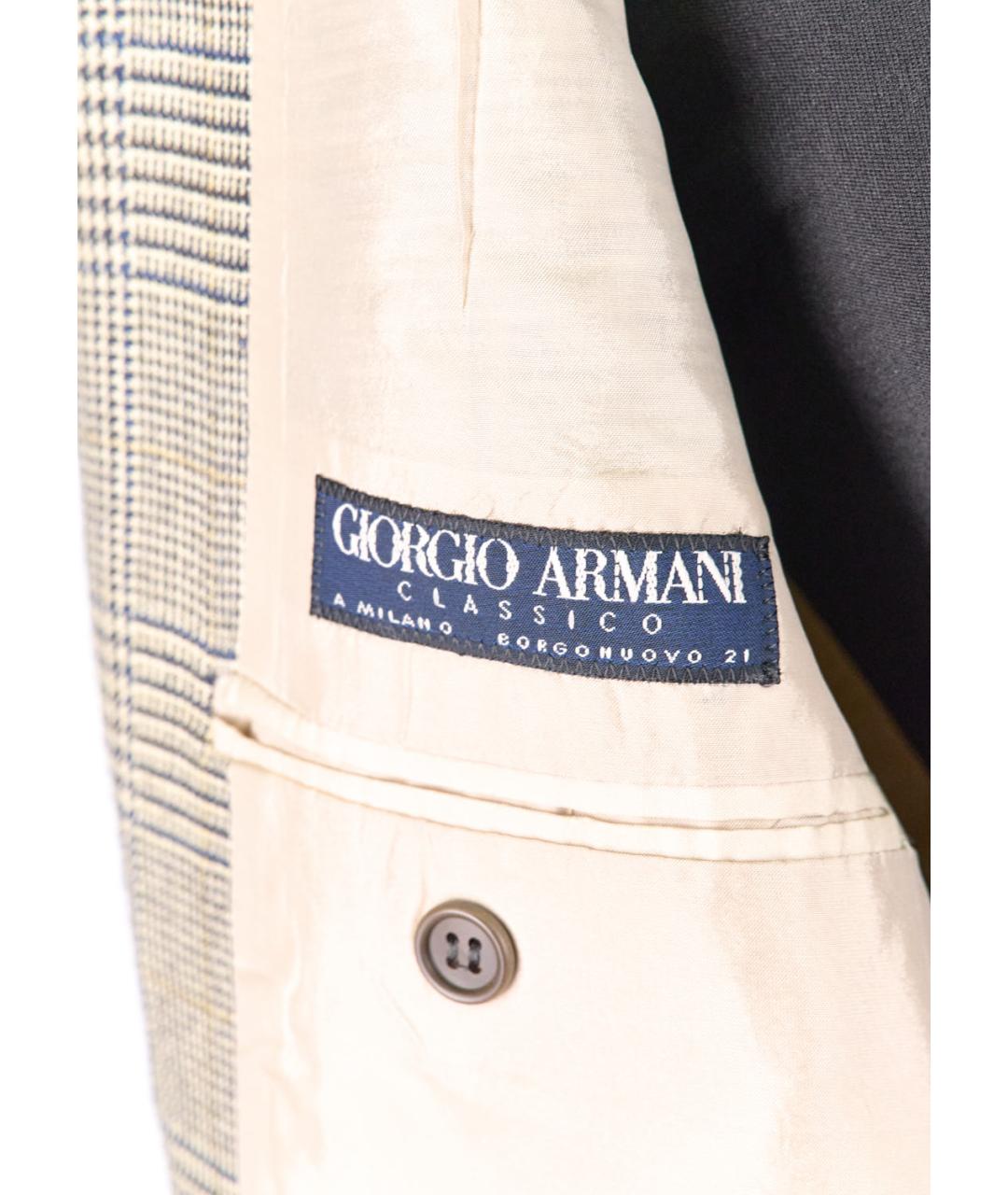 GIORGIO ARMANI Бежевый шелковый пиджак, фото 3