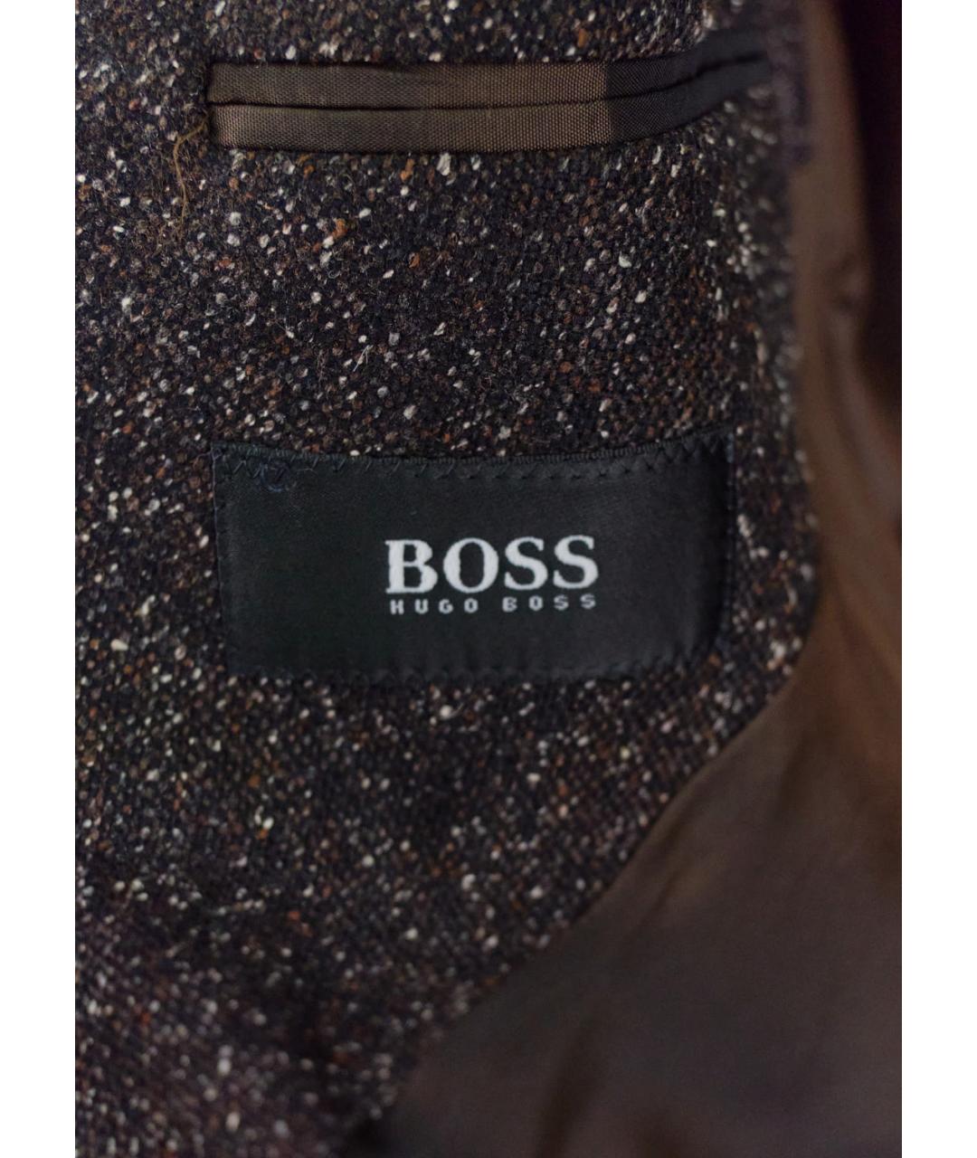 HUGO BOSS Коричневый шерстяной пиджак, фото 3